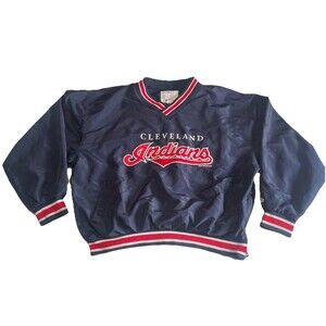 Vintage 2000 Puma Cleveland Indians MLB Pullover Windbreaker Jacket XL Korea